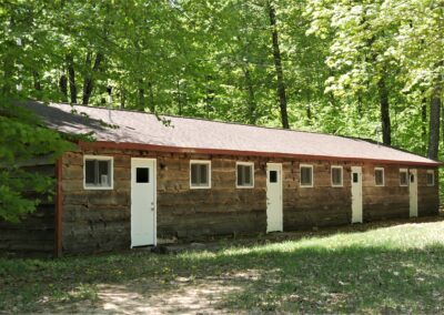 bunkhouse dorm in forest